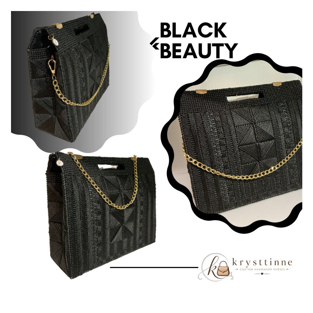 Black Beauty Tote Handbag