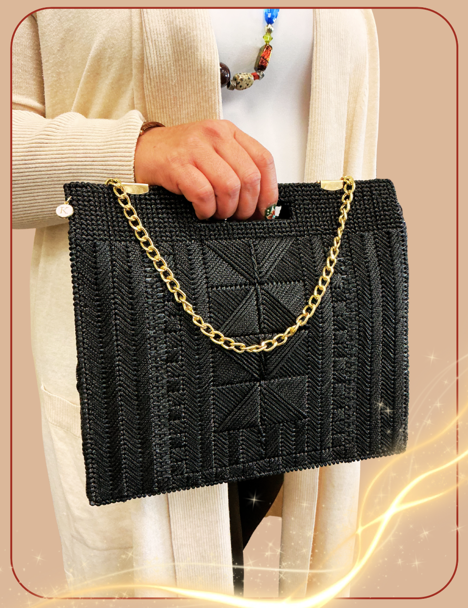 Black Beauty Tote Handbag